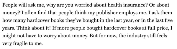 This is what a successful writing career looks like