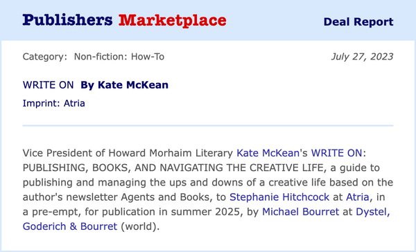 BREAKING NEWS: AN AGENTS & BOOKS BOOK!